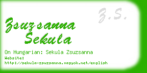 zsuzsanna sekula business card